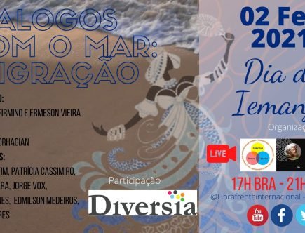 Diálogos Com O Mar: Imigração. Proyecto de Elizabeth Firmino y Érmeson Vieira. Arte: Érmeson Vieira.